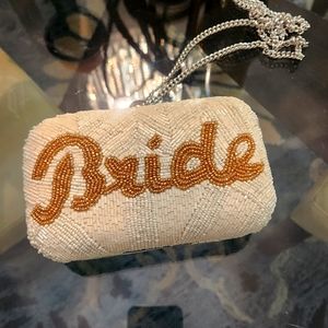 Bride beaded purse handbag clutch